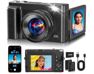 Tesfot 2026 Upgraded 4K Digital Camera