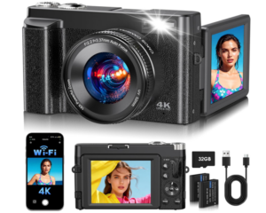TESFOT 2026 Upgraded 4K Digital Camera 